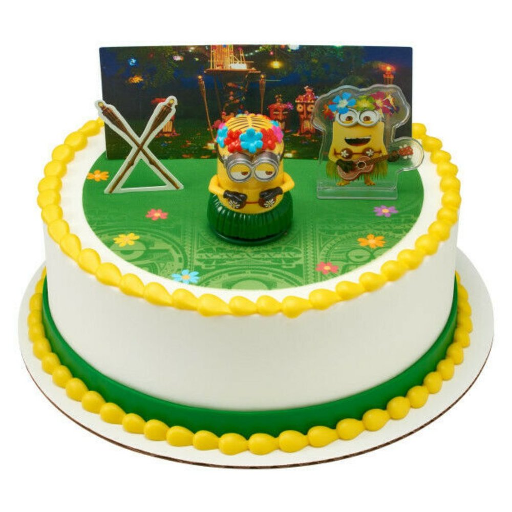 NIP Despicable Me 3 Hula Party DecoPac Cake Topper